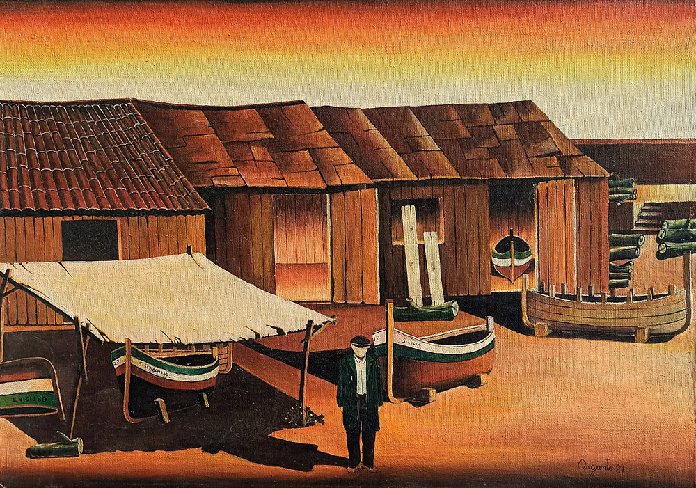 E' tempo di rinnovamento ai calafatari -1981- 50x70 - quotazione euro 3000,00