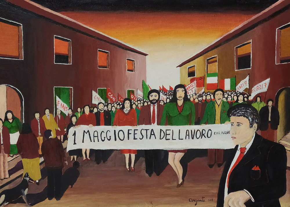 Festa del lavoro che non c'è - 2001 - 60x80 - coll. privata