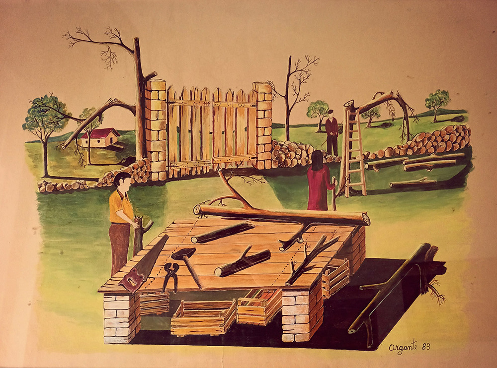 Il Falegname - 1983 - 70x50 - quotazione euro 350,00