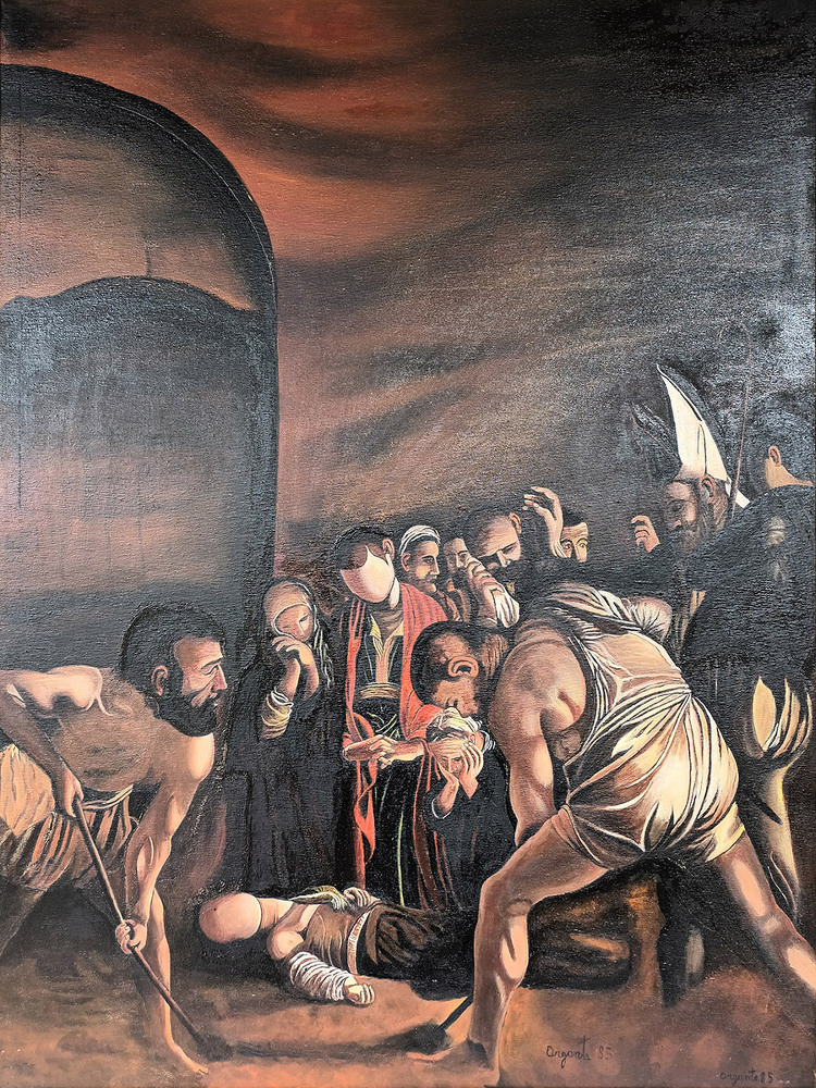 Il Seppellimento di Santa Lucia 1985 - 80x100 - quotazione euro 1800,00