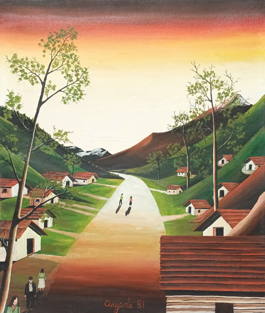 Paesaggio di montagna - 1981 - 50x60 -quotazione euro 900,00