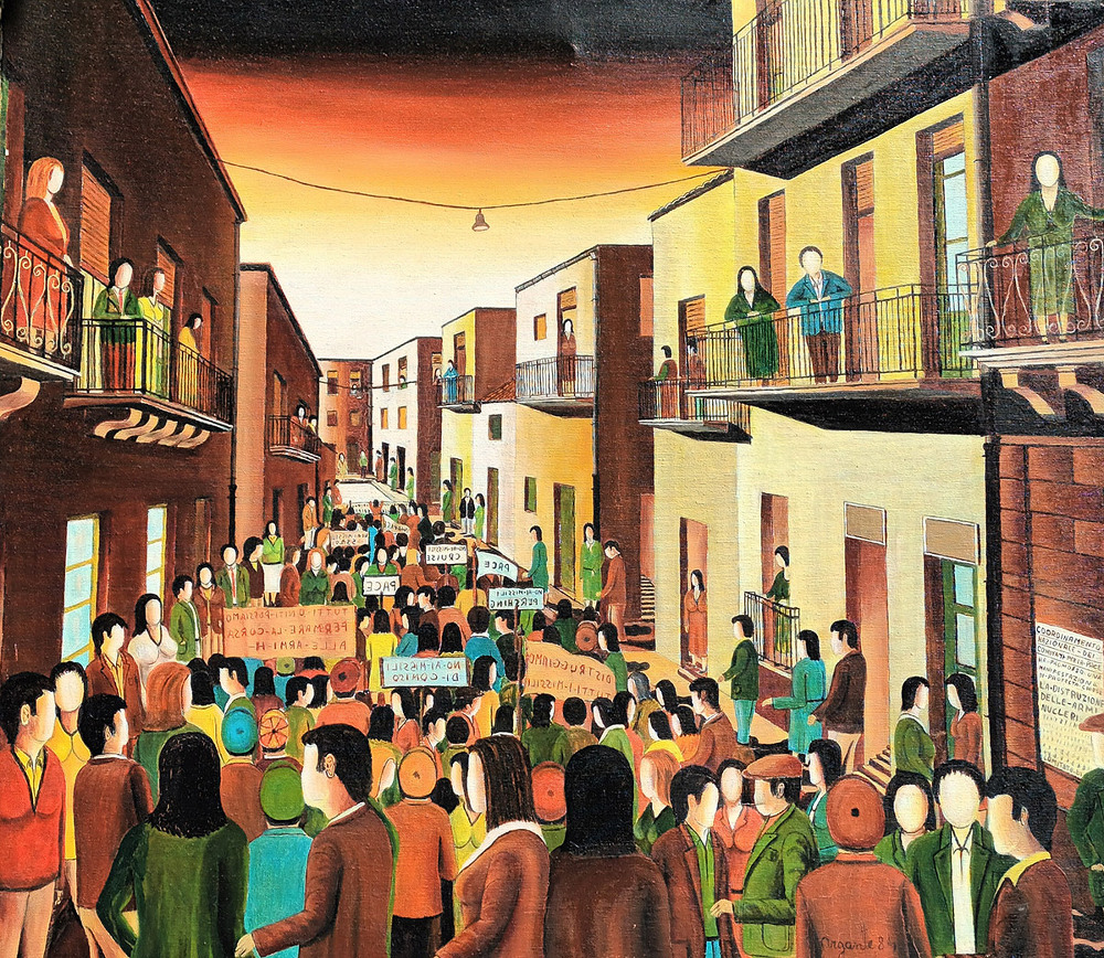 Per la pace - 1984 - 70x80 -quotazione euro 1100,00