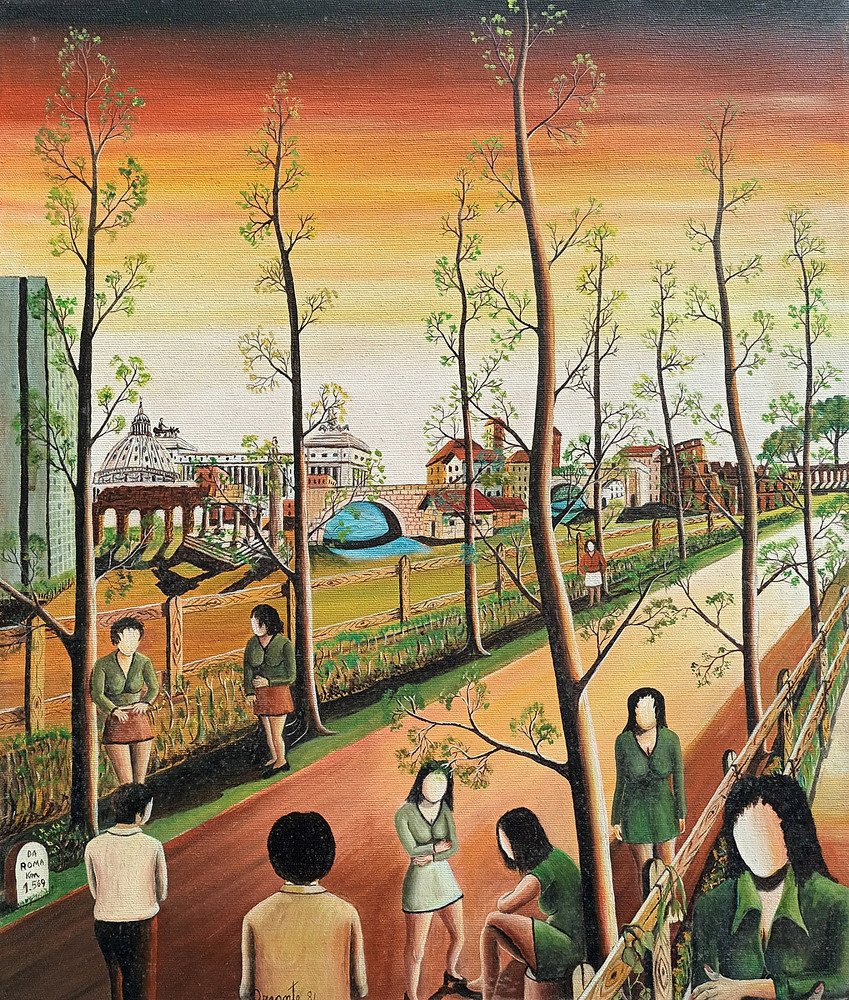 Raccordo anulare (le lucciole) - 1981 - 50x60 -quotazione euro 2200,00