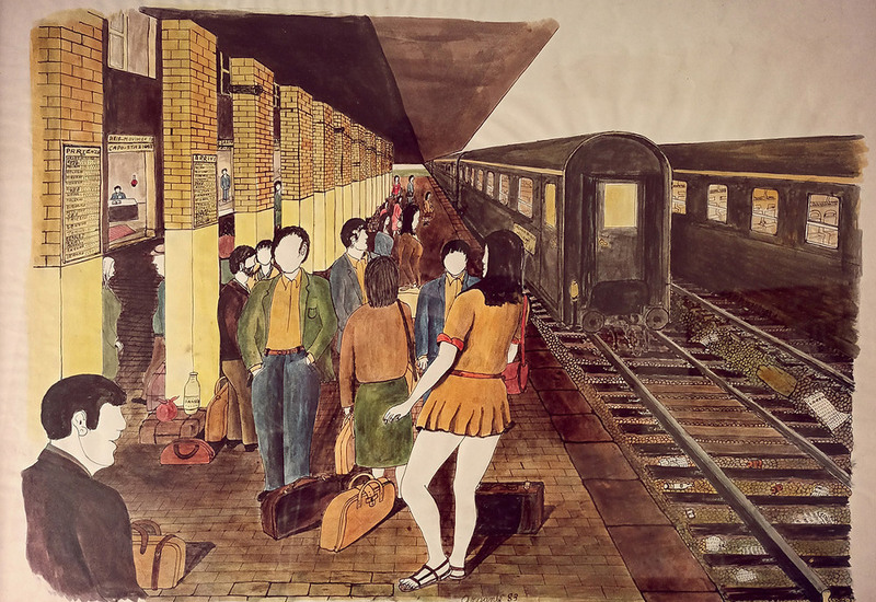 La stazione - 1983 - 65x50 - quotazione euro 350,00