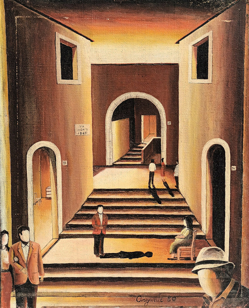 Vicoli di Fiuggi - 1980 - 50x60 - coll. privata